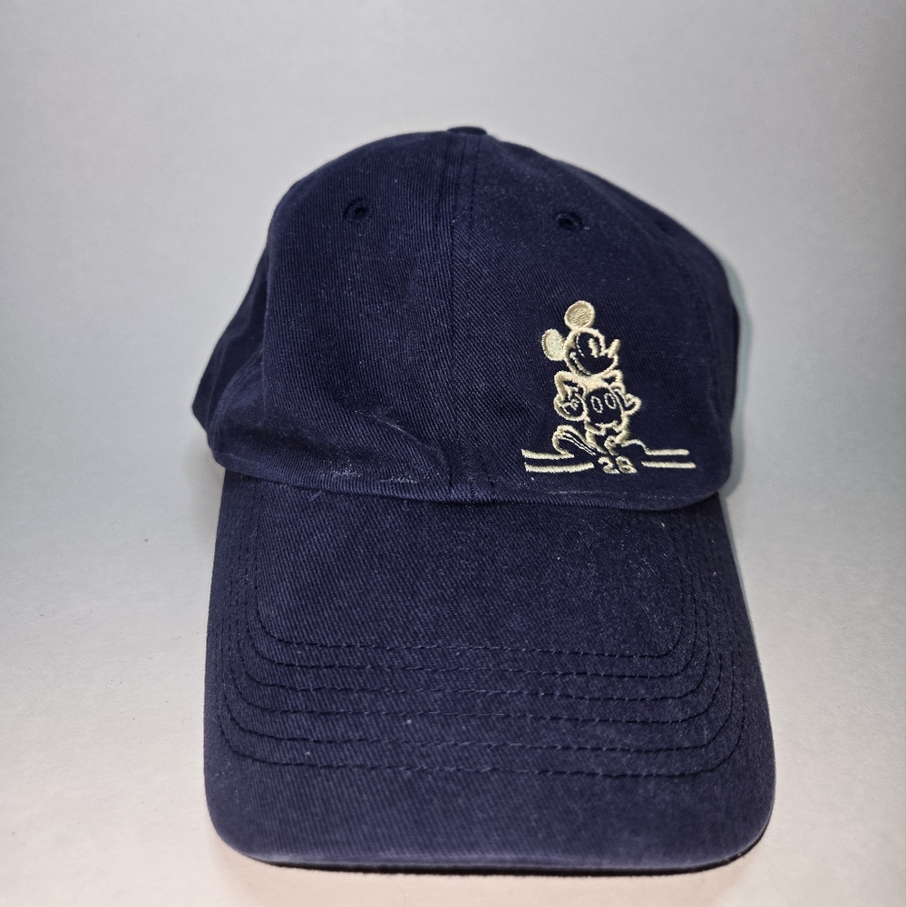 Disney Parks Mickey Mouse Silhouette Navy-Blue Adjustable Adult Hat